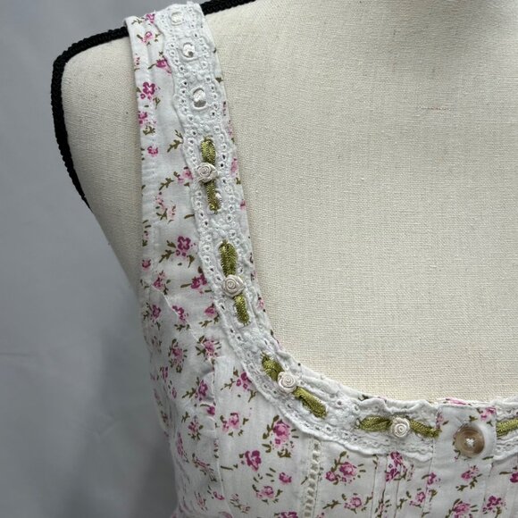 Urban Outfitters Romantic Floral Maxi Dress With Smocked Bodice & Button Front S - Picture 11 of 16